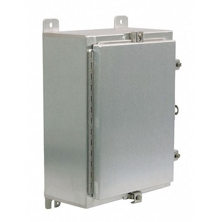 Wiegmann Padlockable Hasp and Staple Electrical Enclosures, 24 in H, 10 in D, 24 in W, 4X, Aluminum ALN4242410