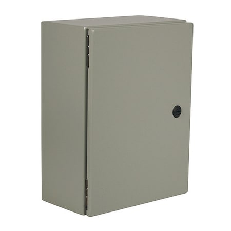Wiegmann 1/4 Turn Latch Electrical Enclosures, 24 in H, 10 in D, 24 in W, 1, 3R, 12, 13, 4, Carbon Steel N412242410C