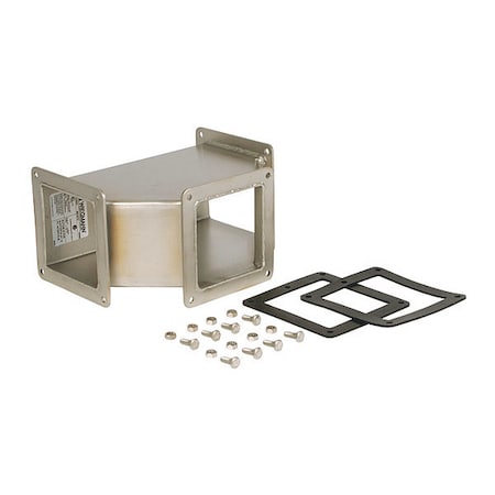 Wiegmann Tee-Top Feed-Through Wireway, 4X Rating, Stainless Steel, Smooth Grained Finish SSJWT4