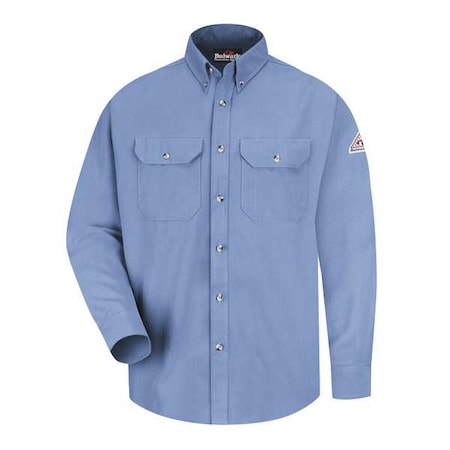 Bulwark Men's Flame-Resistant Collared Shirt, 9 cal/sq cm, L, CoolTouch 2 SMU2LB RG L