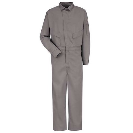 Bulwark Coverall, 9.1 cal/sq cm ATPV, M, 30 1/2 in Inseam, Zipper CLD4GY RG 38