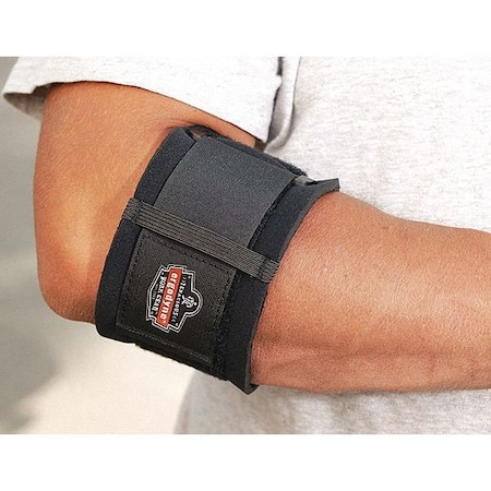 Ergodyne Elbow Support, Neoprene, Nylon, Polyester, Pull-Over, Black, Size M 500