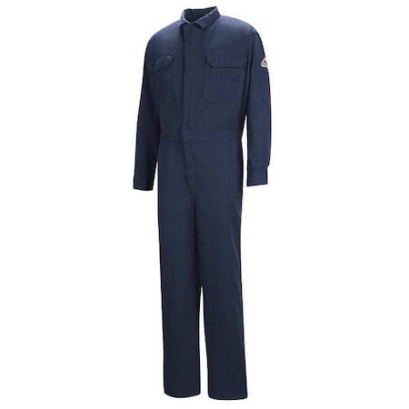 Bulwark Coverall, 11 cal/sq cm ATPV, L, 30 1/2 in Inseam, Zipper CMD6NV RG 44