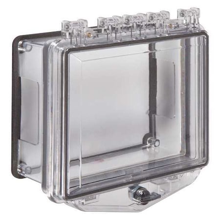 Safety Technology International Enclosure, Polycarbonate, Surface Mount, 7 3/4 in W x 5 3/4 in H x 4 in D, Clear STI-7511D