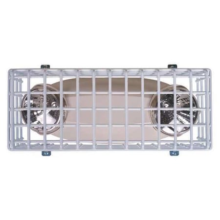 Safety Technology International Wire Cage, Steel, Surface Mount, 13 1/2 in W x 4 in H x 5 in D, White STI-9703