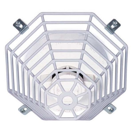 Safety Technology International Wire Cage, Steel, Flush Mount, 8 1/4 in W x 8 1/4 in H x 4 5/8 in D, White STI-9609
