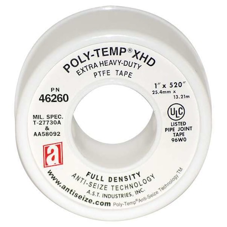 Anti-Seize Technology Thread Sealant Tape, 1 In. W, 520 in.L 46260