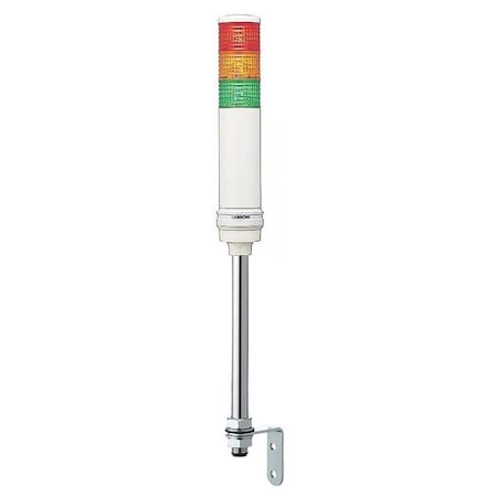 Schneider Electric Tower Light Assembly, 100 to 240V, Red, Orange, Green, 40 mm Dia., 637 3/16 mm Height, LED XVC4M35S