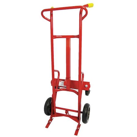 Dayton Drum Truck, 55 Gal, Steel, Red, Height 59 In 34D647