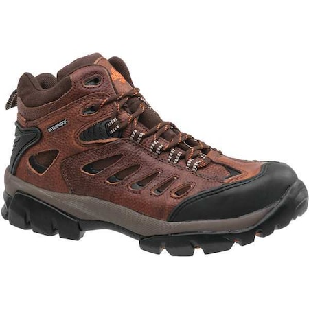 NAUTILUS SAFETY FOOTWEAR Size 9-1/2 Men's Hiker Boot Steel Work Boot, Brown N9546 SZ: 9.5M