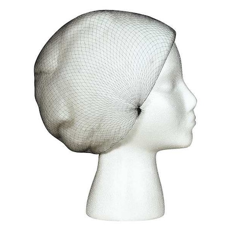 CELLUCAP Hairnet, L, 26-1/2in dia, Nylon, Black, PK144 HN5BKM