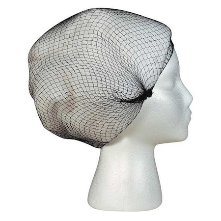 Cellucap Hairnet, Nylon, 24 in Dia., Black, L, 144 PK HN3BKM