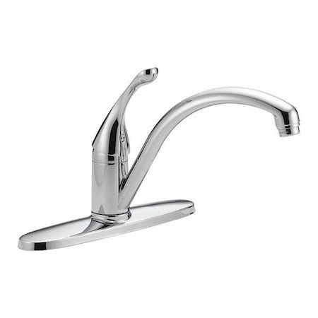 Delta Manual Deck-Mount Kitchen Faucet, Chrome 3-hole 8" installation Hole 140-WE-DST