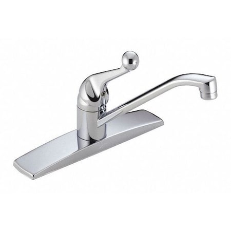 Delta Single Handle Kitchen Faucet, 8" Mount, 3 Hole Commercial 100LF-WF