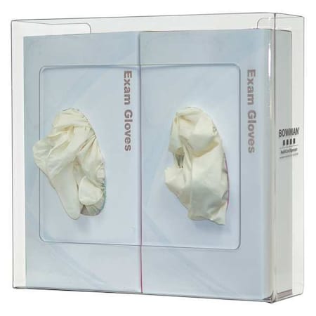 Bowman Dispensers Glove Box Dispenser, PETG, Holds (2) Boxes , Clear GP-072