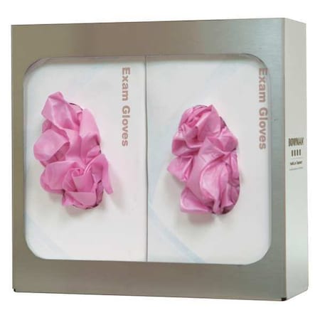 Bowman Dispensers Glove Dispenser, Stainless Steel, Holds (2) Boxes , Silver , 10 in H x 10-1/2 in W x 4 in D GS-005