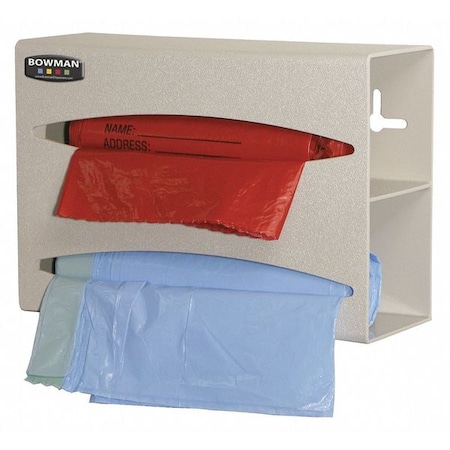 Bowman Dispensers Bag Dispenser Double, ABS Plastic BG002-0212