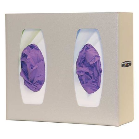 Bowman Dispensers Glove Dispenser, ABS, Holds (2) Boxes , Beige , 10-1/8 in H x 11-3/8 in W x 4 in D GL020-0212