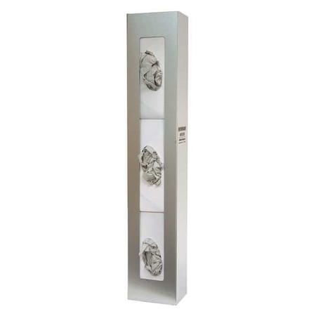 Bowman Dispensers Glove Dispenser, Stainless Steel, Holds (3) Boxes , Silver , 20 in H x 5-1/2 in W x 4 in D GS-109