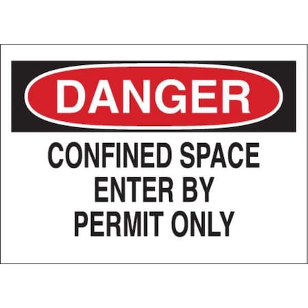 Brady Danger Sign, 10X14", R and BK/Wht, Eng, 70249 70249