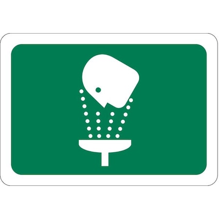 Zoro Select No Header, Pictogram Only, 10 in W x 7 in H, Plastic 35GC33