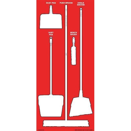 Zoro Select Store-Boards, 68x30 in, White/Red, Accu-Shield 34GN32