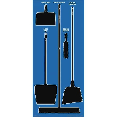 ZORO SELECT Store-Boards™, 68x30 in, Black/Blue, Ultra Aluma-Lite™ 34GN39