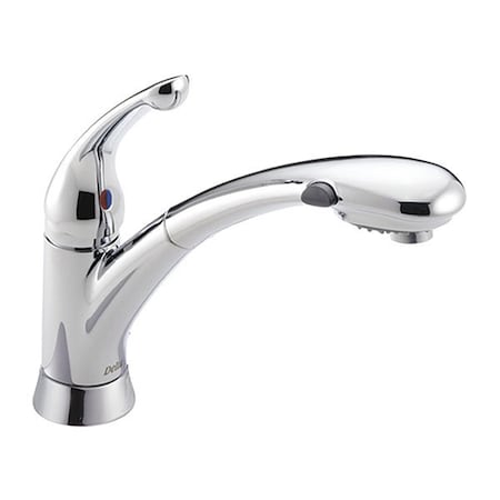 Delta Single Handle Pull-Out Faucet, 8" Mount, 1 or 3 Hole Commercial 470-DST