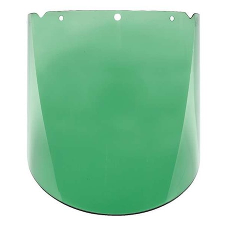 Msa Safety Faceshield Visor, Green Visor, 10 3/8 in Height, Anti-Fog, Anti-Scratch Lens 10115854