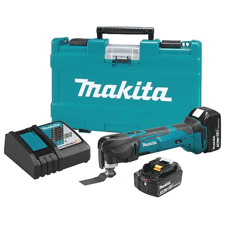Makita Oscillating Tool Kit, 18V, Cordless, 3.2  Degrees Oscillation Angle, LXT Series XMT035