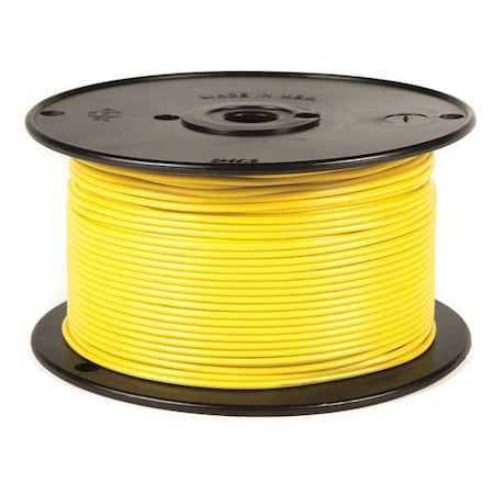 Grote Primary Wire, GPT, 18 AWG, 1C C, Yellow, PVC, Stranded, 60V, 100 ft. 87-9011