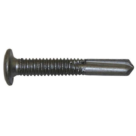 Vigil Antislip Self-Drilling Screw, #12 x 1-1/2 in, Galvanized Steel Wafer Head Phillips Drive 12-215