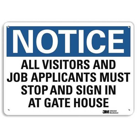Lyle Notice Sign, 7 in H, 10 in W, Aluminum, Vertical Rectangle, English, U5-1062-NA_10x7 U5-1062-NA_10x7