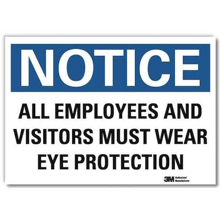 Lyle NoticeSign, ReflectSelfAdhVinyl, 7inWx5inH, U5-1044-RD_7X5 U5-1044-RD_7X5