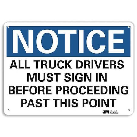 Lyle Facility Sign, 10 in H, 14 in W, Plastic, Horizontal Rectangle, English, U5-1056-NP_14X10 U5-1056-NP_14X10