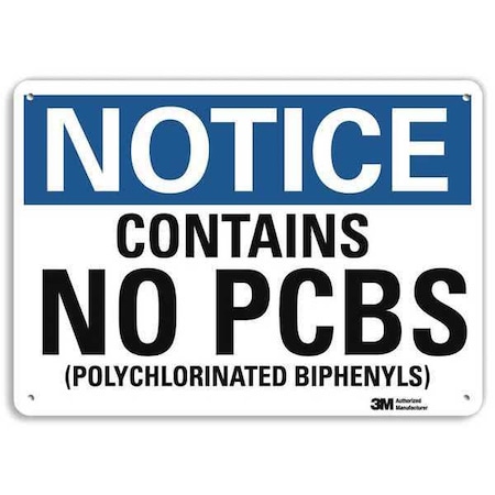 Lyle Notice Sign, 10 in H, 14 in W, Plastic, Horizontal Rectangle, English, U5-1111-NP_14X10 U5-1111-NP_14X10