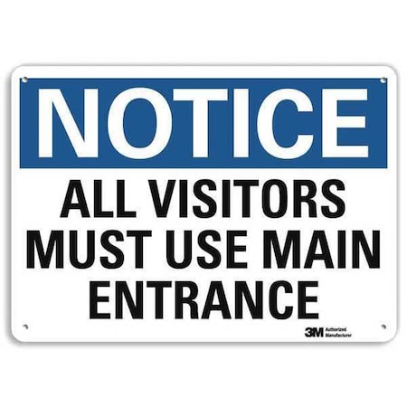 Lyle Notice Sign, 10 in H, 14 in W, Plastic, Horizontal Rectangle, English, U5-1067-NP_14X10 U5-1067-NP_14X10