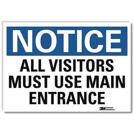 Lyle Notice Sign, 10 in H, 14 in W, Reflective Sheeting, Horizontal Rectangle, English, U5-1067-RD_14X10 U5-1067-RD_14X10