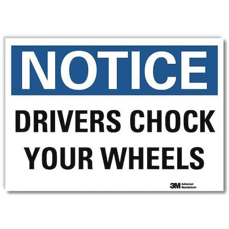 Lyle Notice Sign, 10 in H, 14 in W, Reflective Sheeting, Horizontal Rectangle, English, U5-1155-RD_14X10 U5-1155-RD_14X10