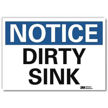 Lyle Notice, Dirty Sink, 5 in x 7 in, Horizontal Rectangle, Reflective Sheeting, U5-1121-RD_7X5 U5-1121-RD_7X5