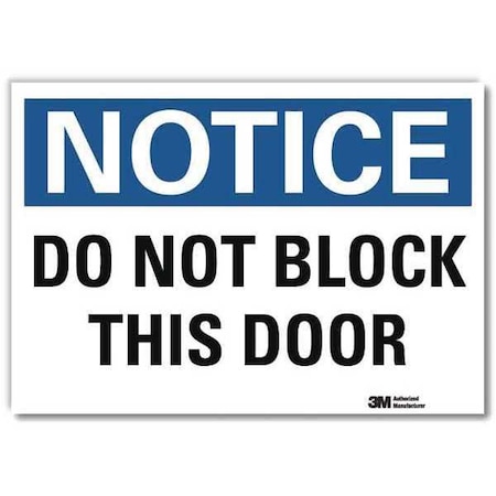 Lyle Notice Sign, 10 in H, 14 in W, Reflective Sheeting, Horizontal Rectangle, English, U5-1125-RD_14X10 U5-1125-RD_14X10