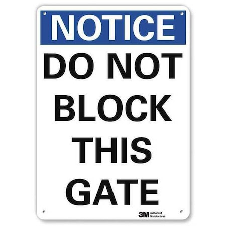 Lyle Notice Sign, 10 in H, 7 in W, Plastic, Horizontal Rectangle, English, U5-1126-NP_7X10 U5-1126-NP_7X10