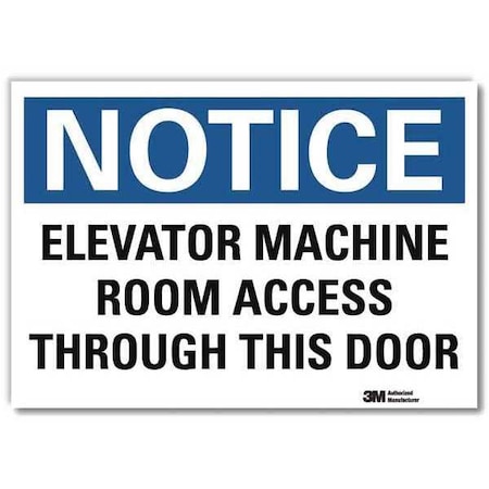 Lyle Notice Sign, 10 in H, 14 in W, Reflective Sheeting, Horizontal Rectangle, English, U5-1172-RD_14X10 U5-1172-RD_14X10