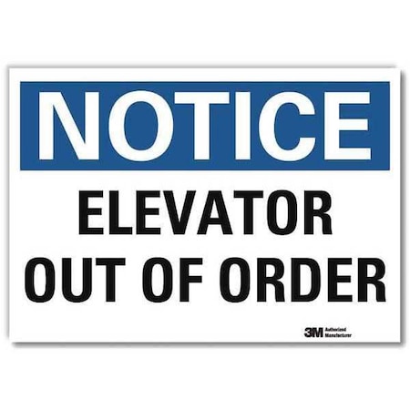 Lyle Notice Sign, 10 in H, 14 in W, Reflective Sheeting, Horizontal Rectangle, English, U5-1173-RD_14X10 U5-1173-RD_14X10