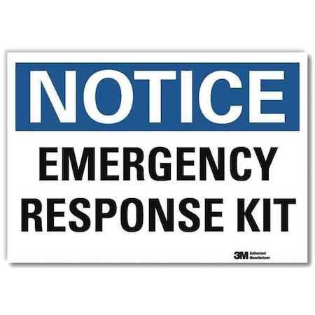 Lyle Notice, Emergency Response Kit, 10 in x 14 in, Reflective Sheeting, U5-1178-RD_14X10 U5-1178-RD_14X10