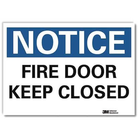 Lyle Notice Sign, 5" x 7", Vinyl, 5 in Height, 7 in Width, Reflective Sheeting, English U5-1221-RD_7X5