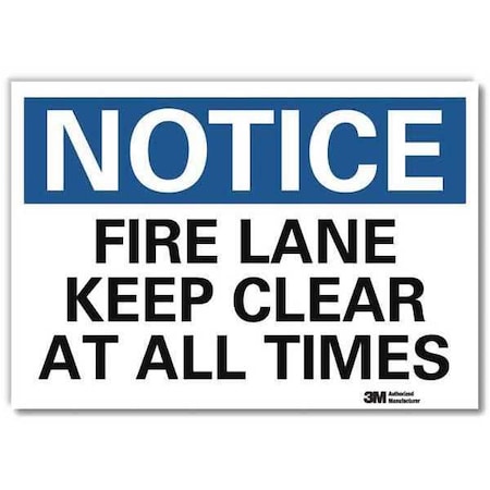 Lyle Notice Sign, 7 in H, 10 in W, Aluminum, Vertical Rectangle, English, U5-1222-RD_10X7 U5-1222-RD_10X7