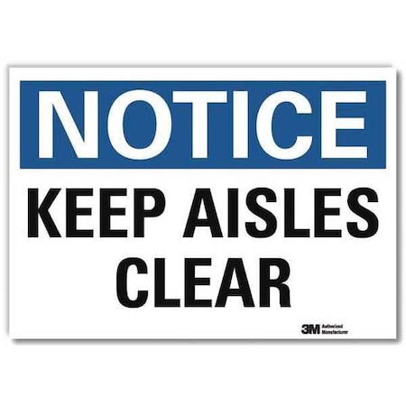 Lyle Notice Sign, 10 in H, 14 in W, Reflective Sheeting, Horizontal Rectangle, English, U5-1278-RD_14X10 U5-1278-RD_14X10