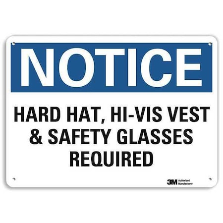 Lyle Plastic Notice Sign, 4 Holes, 14"x10", U5-1253-NP_14X10 U5-1253-NP_14X10