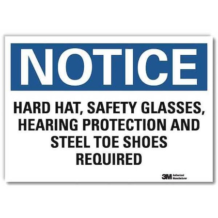 Lyle NoticeSign, ReflcSelfAdhVinyl, 14inWx10inH, U5-1254-RD_14X10 U5-1254-RD_14X10